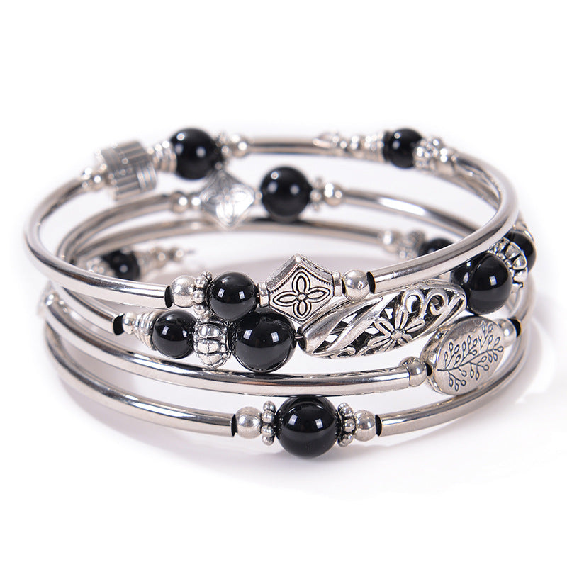 Bohemian Multi-layer Emperor Stone Winding Bracelet Four-layer Natural Stone Beaded Winding Bracelet Women's Jewelry Bohemian Multi-layer Emperor Stone Winding Bracelet Four-layer Natural Stone Beaded Winding Bracelet Women's Jewelry